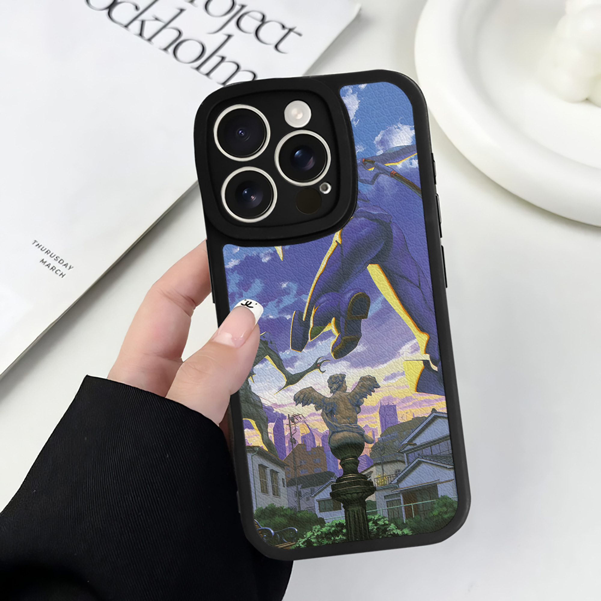 （画像用） EVA 新世紀エヴァンゲリオン 【iPhone 16シリーズ対応】シリコンスマホケース（レザー調） 材質：シリコン